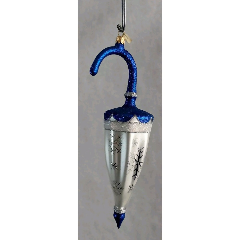 Glass Ornaments Umbrella Hand Painted Made in Poland Radko Inspired - Picture 3 of 3